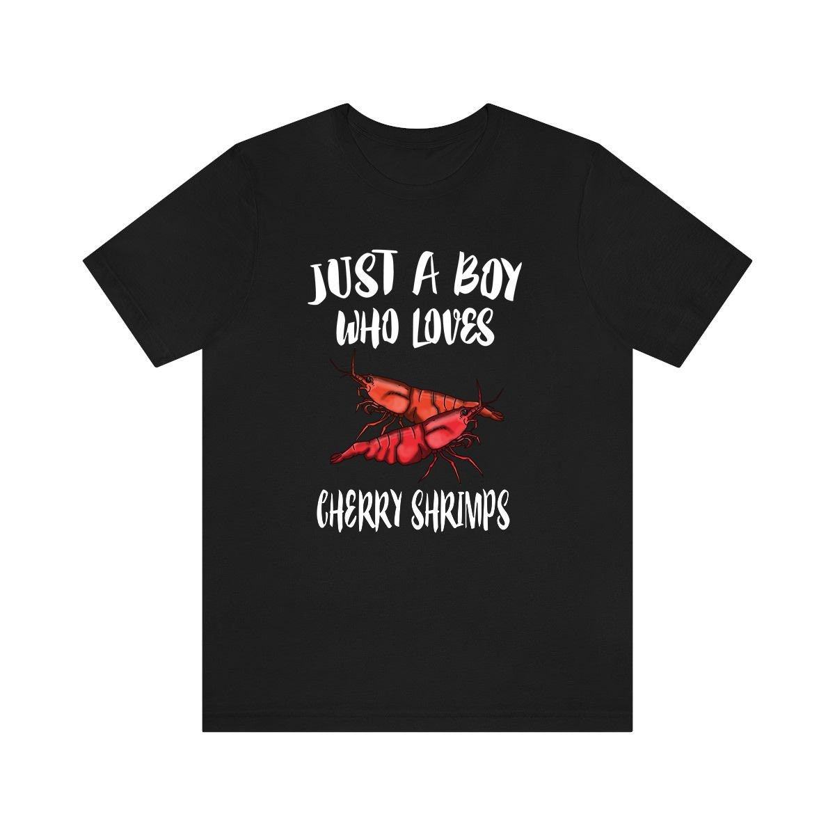 Just A Boy Who Loves Cherry Shrimps Shirt, Cherry Shrimp Shirt, Cherry Shrimp Shirt, Aquarium Lover Gift, Animal Adult Kids T-Shirt Image 2
