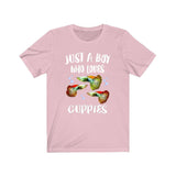 Just A Boy Who Loves Guppies Fish Shirt, Guppy Fish Shirt, Guppy Fish Shirt, Guppy Fish Lover Gift, Animal Adult Kids T-Shirt Image 4