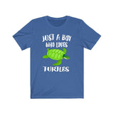 Just A Boy Who Loves Turtles Shirt, Turtle Shirt, Turtle Shirt, Turtle Lover Gift, Animal Adult Kids T-Shirt Image 3