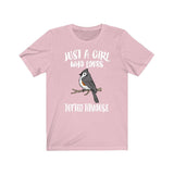 Just A Girl Who Loves Tufted Titmouse Bird Shirt, Bird Lover Shirt, Birding Lover Gift, Birding Shirt, Animal Adult Toddler Kids T-Shirt Image 3