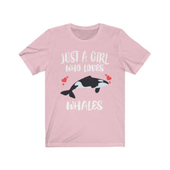 Just A Girl Who Loves Whales Shirt - whale print design