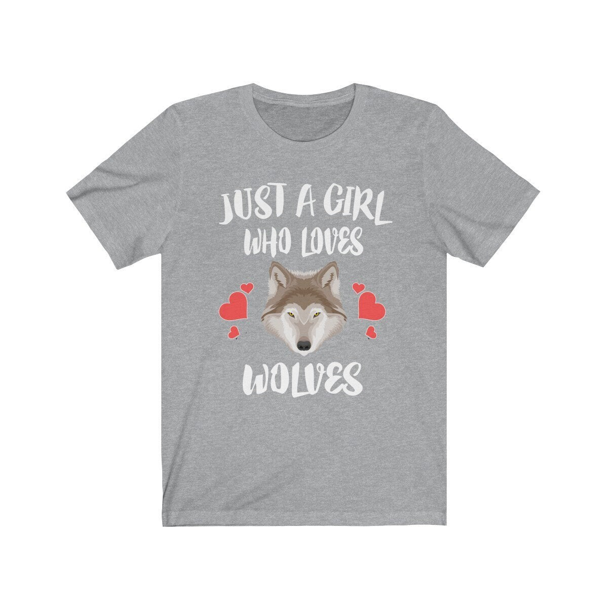 Just A Girl Who Loves Wolves Shirt, Wolf Lover Shirt, Wolf Lover Gift, Wolf Shirt, Animal Adult Toddler Kids T-Shirt Image 2