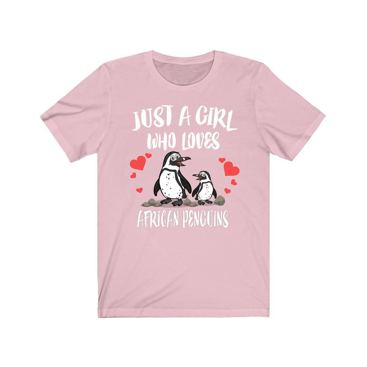 Just A Girl Who Loves African Penguins Shirt, Penguin Lover Shirt, Penguin Lover Gift, Penguin Tee, Animal Adult Toddler Kids T-Shirt Image 3