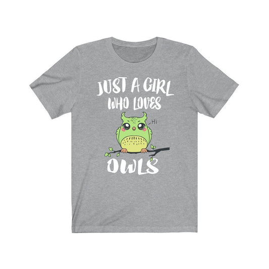Just a girl who loves owls nocturnal raptor bird of prey tee