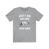 Just A Boy Who Loves Arctic Wolves Shirt, Arctic Wolf Lover Shirt, Wolf Shirt, Wolf Lover Gift, Animal Adult Kids T-Shirt Image 2