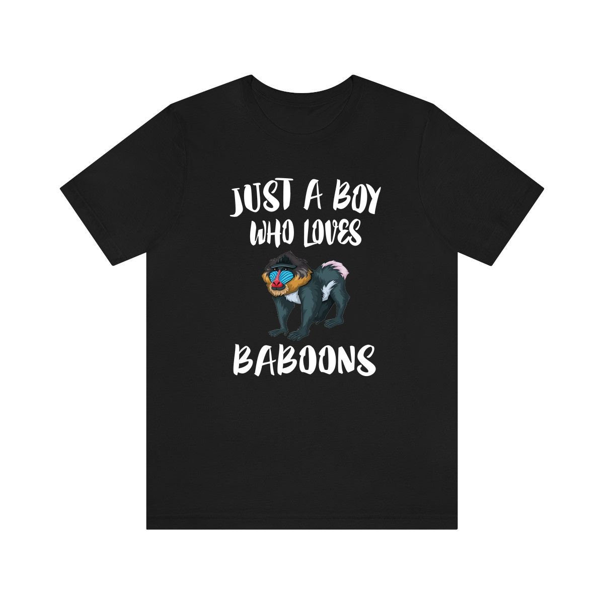 Just A Boy Who Loves Baboons Shirt, Baboon Lover Shirt, Baboon Shirt, Baboon Lover Gift, Animal Adult Kids T-Shirt Image 3