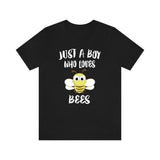 Just A Boy Who Loves Bees Shirt, Bee Lover Shirt, Bee Shirt, Bee Lover Gift, Animal Adult Kids T-Shirt Image 1