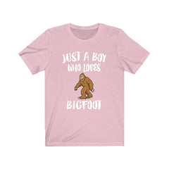 Just A Boy Who Loves Bigfoot Shirt - Bigfoot print design