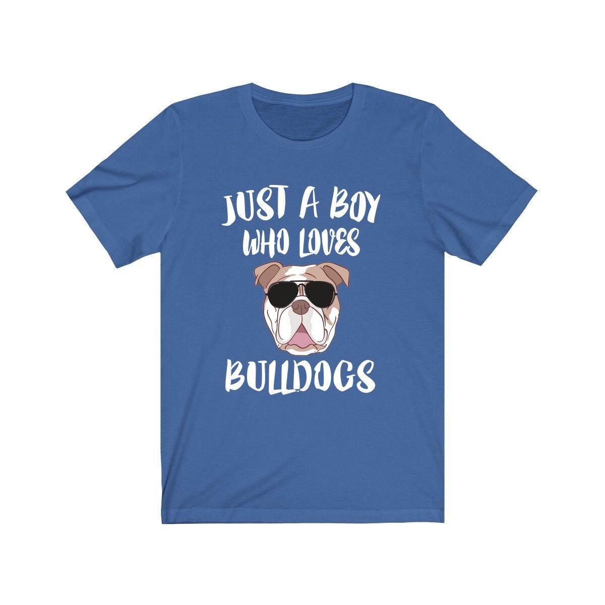 Just A Boy Who Loves Bulldogs Shirt, Bulldog Lover Shirt, Bulldog Shirt, Dog Lover Gift, Animal Adult Kids T-Shirt Image 3