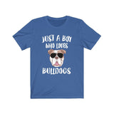 Just A Boy Who Loves Bulldogs Shirt, Bulldog Lover Shirt, Bulldog Shirt, Dog Lover Gift, Animal Adult Kids T-Shirt Image 3