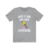 Just A Boy Who Loves Canaries Birds Shirt, Canary Lover Shirt, Canary Shirt, Canary Lover Gift, Animal Adult Kids T-Shirt Image 3