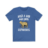 Just A Boy Who Loves Capybaras Shirt, Capybara Lover Shirt, Capybara Shirt, Capybara Lover Gift, Animal Adult Kids T-Shirt Image 1