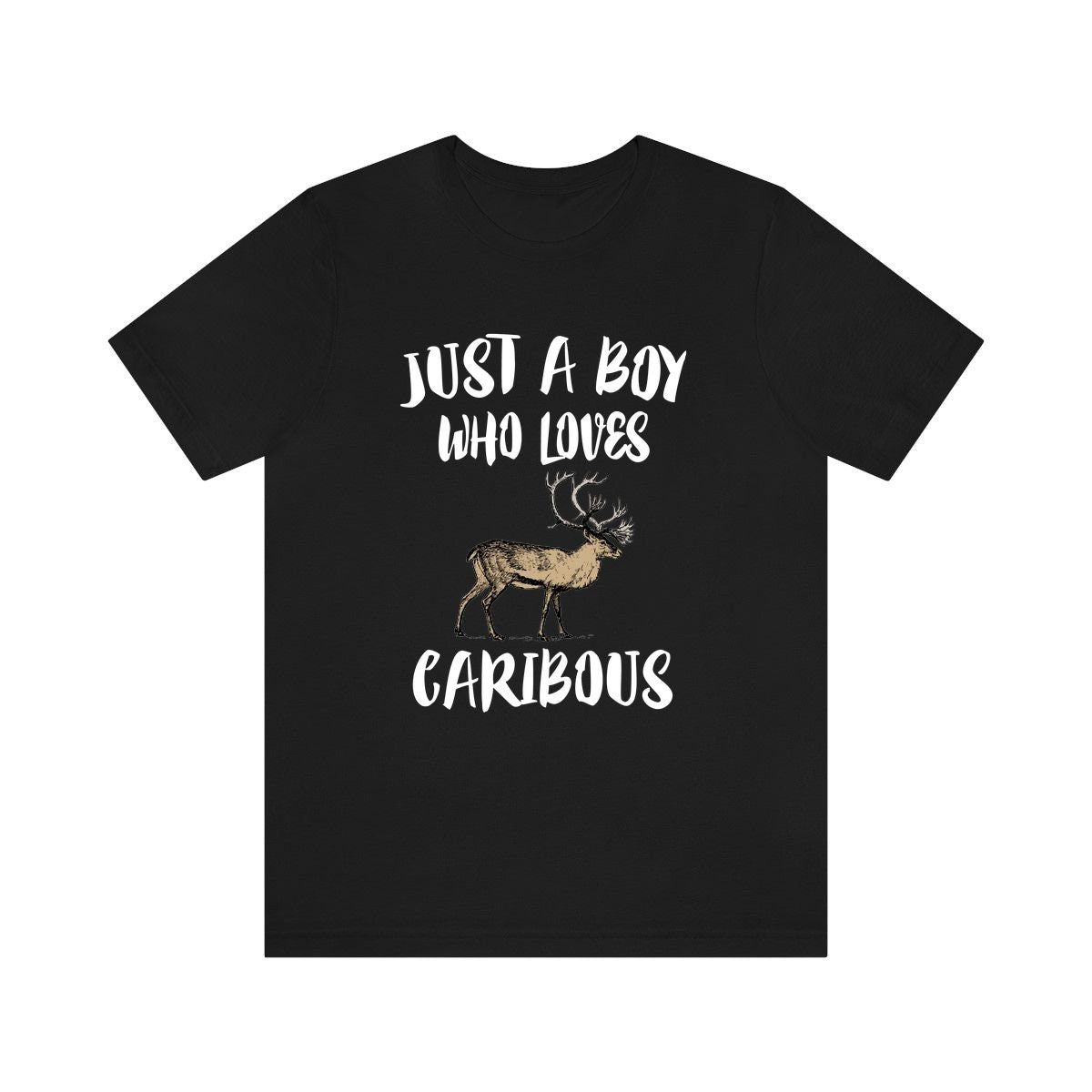 Just A Boy Who Loves Caribous Shirt, Caribou Lover Shirt, Caribou Shirt, Caribou Lover Gift, Animal Adult Kids T-Shirt Image 3