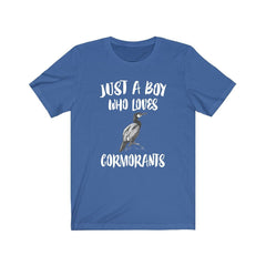 Just a boy who loves cormorants diving coastal fishing bird tee