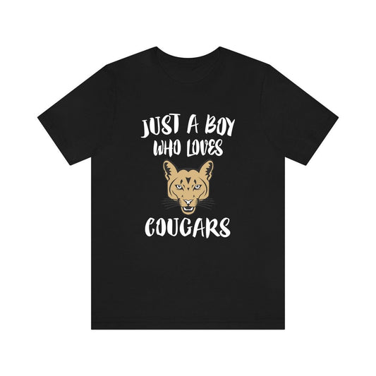 Just A Boy Who Loves Cougars Shirt - cougar print design