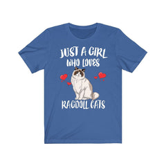 Just A Girl Who Loves Ragdoll Cats Shirt - Ragdoll cat print design