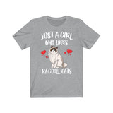 Just A Girl Who Loves Ragdoll Cats Shirt, Cat Lover Shirt, Cat Lover Gift, Cat Tee, Animal Adult Toddler Kids T-Shirt Image 2