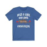 Just A Girl Who Loves Armadillos Shirt, Armadillo Lover Shirt, Armadillo Lover Gift, Armadillo Tee, Animal Adult Toddler Kids T-Shirt Image 4