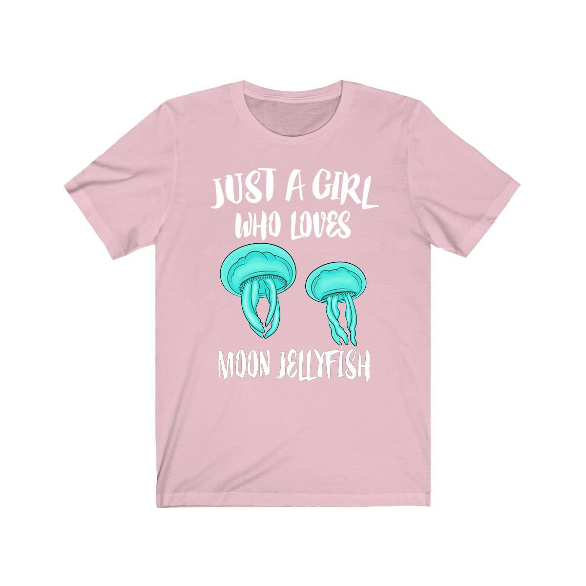 Just A Girl Who Loves Moon Jellyfish Shirt, Jellyfish Lover Shirt, Moon Jellyfish Lover Gift, Jellyfish Tee, Animal Adult Kids T-Shirt Image 2