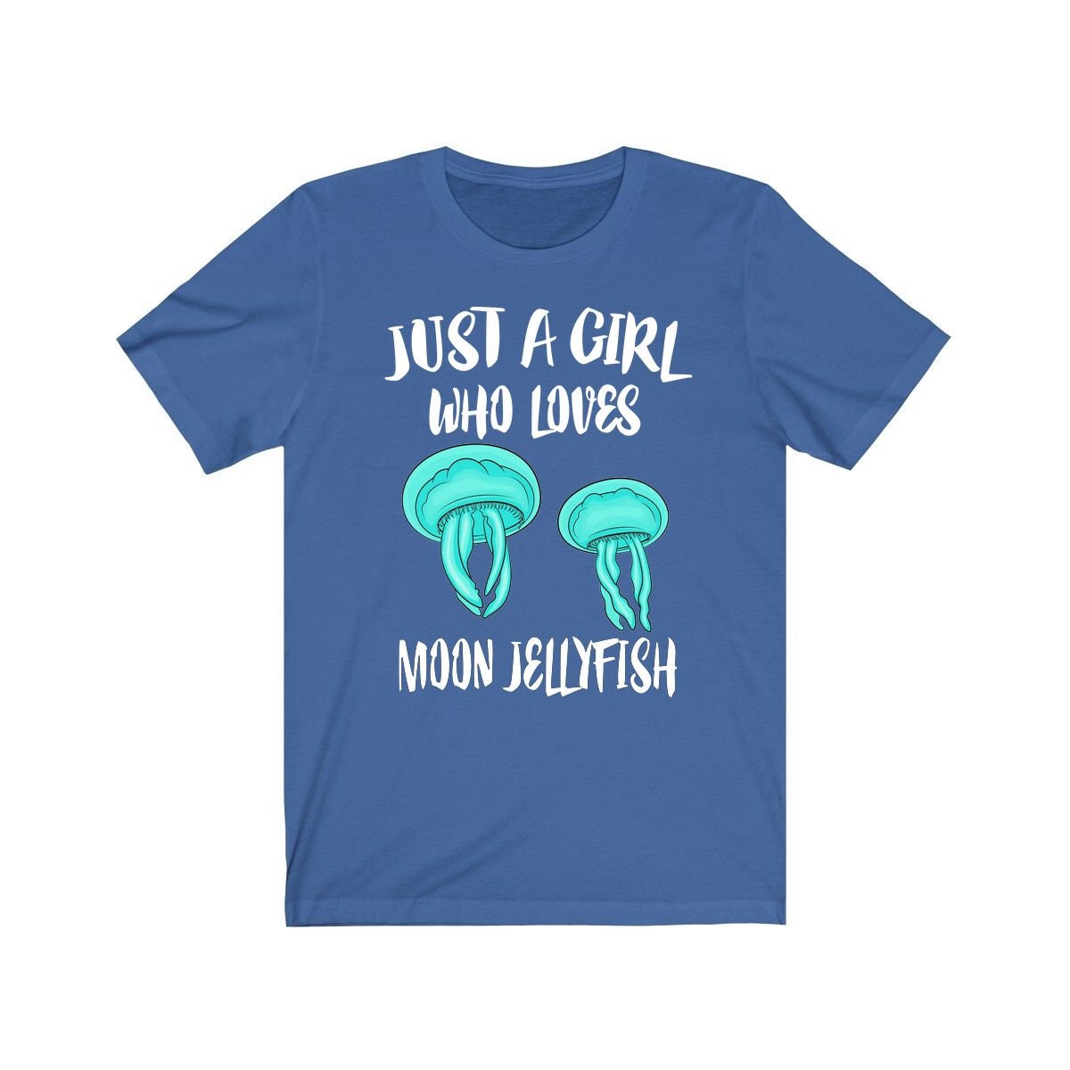 Just A Girl Who Loves Moon Jellyfish Shirt, Jellyfish Lover Shirt, Moon Jellyfish Lover Gift, Jellyfish Tee, Animal Adult Kids T-Shirt Image 4