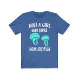 Just A Girl Who Loves Moon Jellyfish Shirt, Jellyfish Lover Shirt, Moon Jellyfish Lover Gift, Jellyfish Tee, Animal Adult Kids T-Shirt Image 4