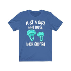 Just a girl who loves moon jellyfish translucent ocean drifter tee