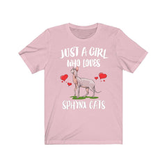 Just A Girl Who Loves Sphynx Cats Shirt - Sphynx cat print design