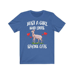 Just A Girl Who Loves Sphynx Cats Shirt - Sphynx cat print design