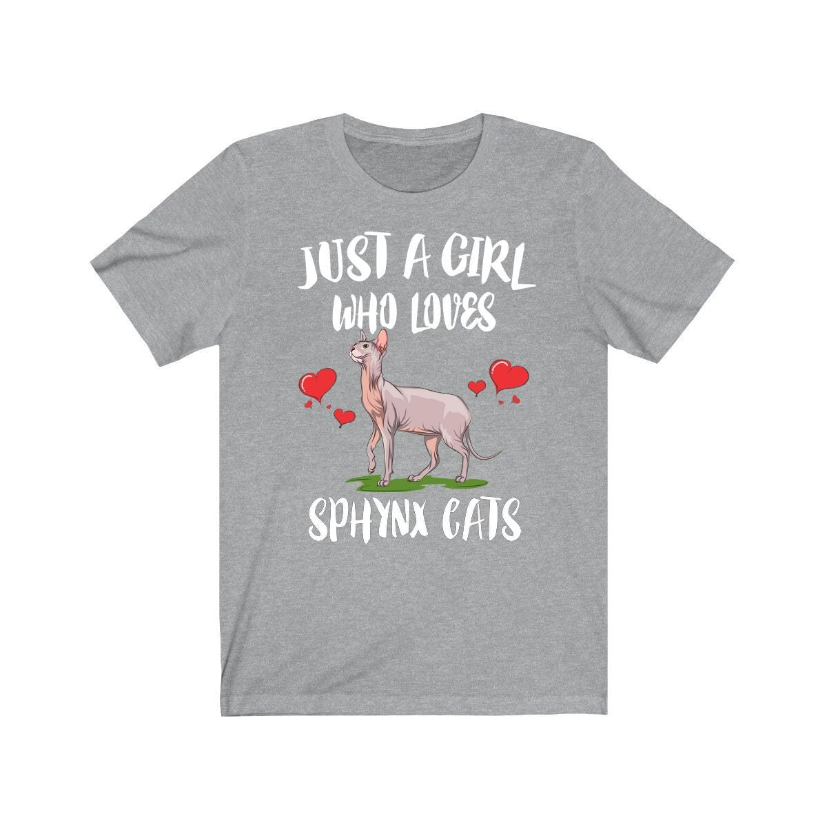 Just A Girl Who Loves Sphynx Cats Shirt, Sphynx Cat Lover Shirt, Cat Lover Gift, Cat Tee, Animal Adult Toddler Kids T-Shirt Image 2