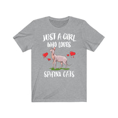 Just A Girl Who Loves Sphynx Cats Shirt - Sphynx cat print design