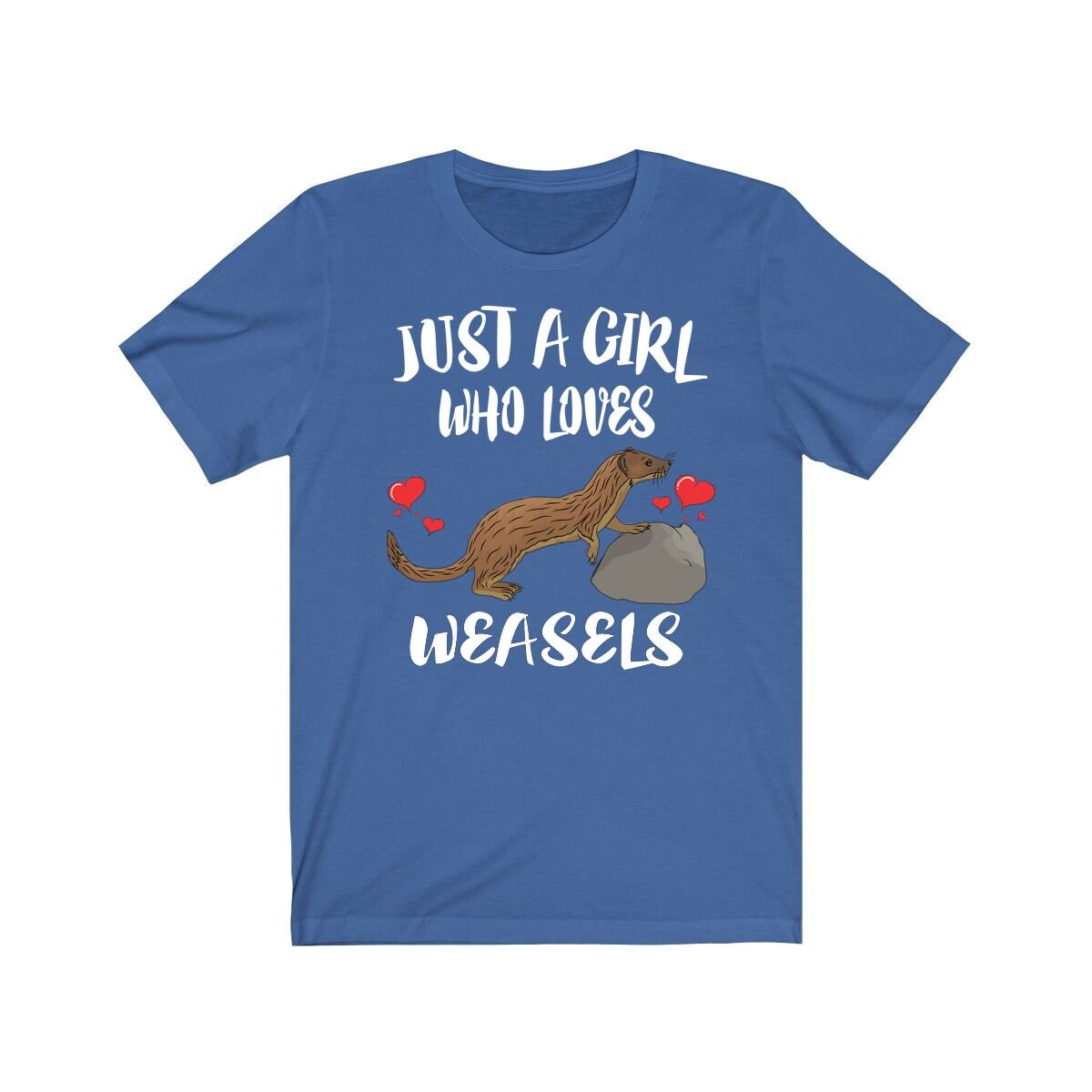 Just A Girl Who Loves Weasels Shirt, Weasel Lover Shirt, Weasel Lover Gift, Weasel Tee, Animal Adult Toddler Kids T-Shirt Image 4