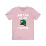 Just A Boy Who Loves Crocodiles Shirt, Crocodile Lover Shirt, Crocodile Shirt, Crocodile Lover Gift, Animal Adult Kids T-Shirt Image 4