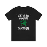 Just A Boy Who Loves Crocodiles Shirt, Crocodile Lover Shirt, Crocodile Shirt, Crocodile Lover Gift, Animal Adult Kids T-Shirt Image 3