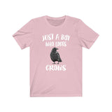 Just A Boy Who Loves Crows Birds Shirt, Crow Lover Shirt, Birding Shirt, Crow Lover Gift, Animal Adult Kids T-Shirt Image 4