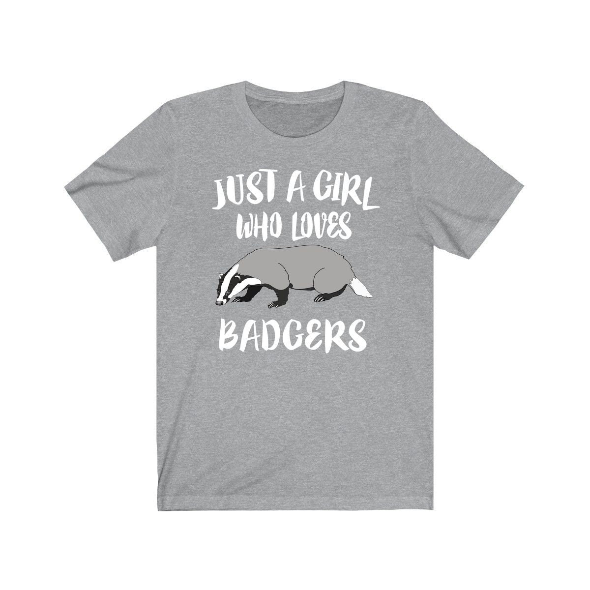 Just A Girl Who Loves Badgers Shirt, Badger Lover Shirt, Badger Lover Gift, Badger Shirt, Animal Adult Toddler Kids T-Shirt Image 3