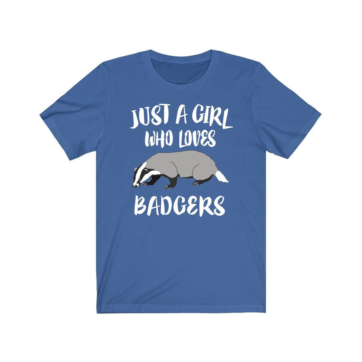 Just A Girl Who Loves Badgers Shirt, Badger Lover Shirt, Badger Lover Gift, Badger Shirt, Animal Adult Toddler Kids T-Shirt Image 2