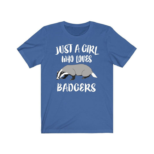 Just a girl who loves badgers fierce mustelid countryside wildlife tee