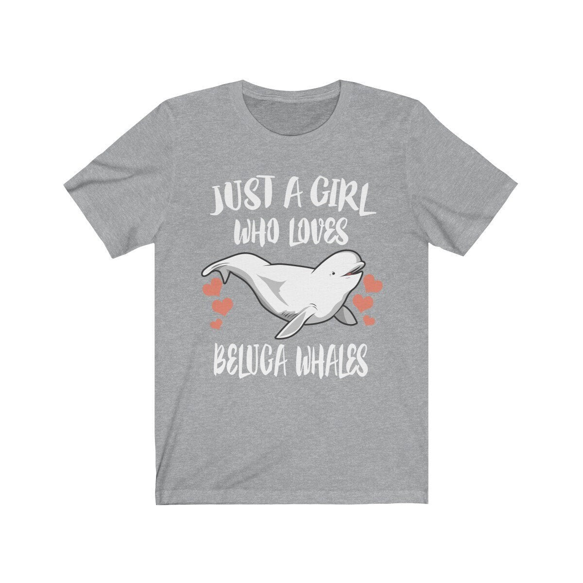 Just A Girl Who Loves Beluga Whales Shirt, Beluga Whale Lover Shirt, Whale Lover Gift, Whale Shirt, Animal Adult Toddler Kids T-Shirt Image 2