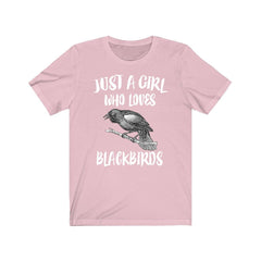 Just A Girl Who Loves Blackbirds Shirt - blackbird print design