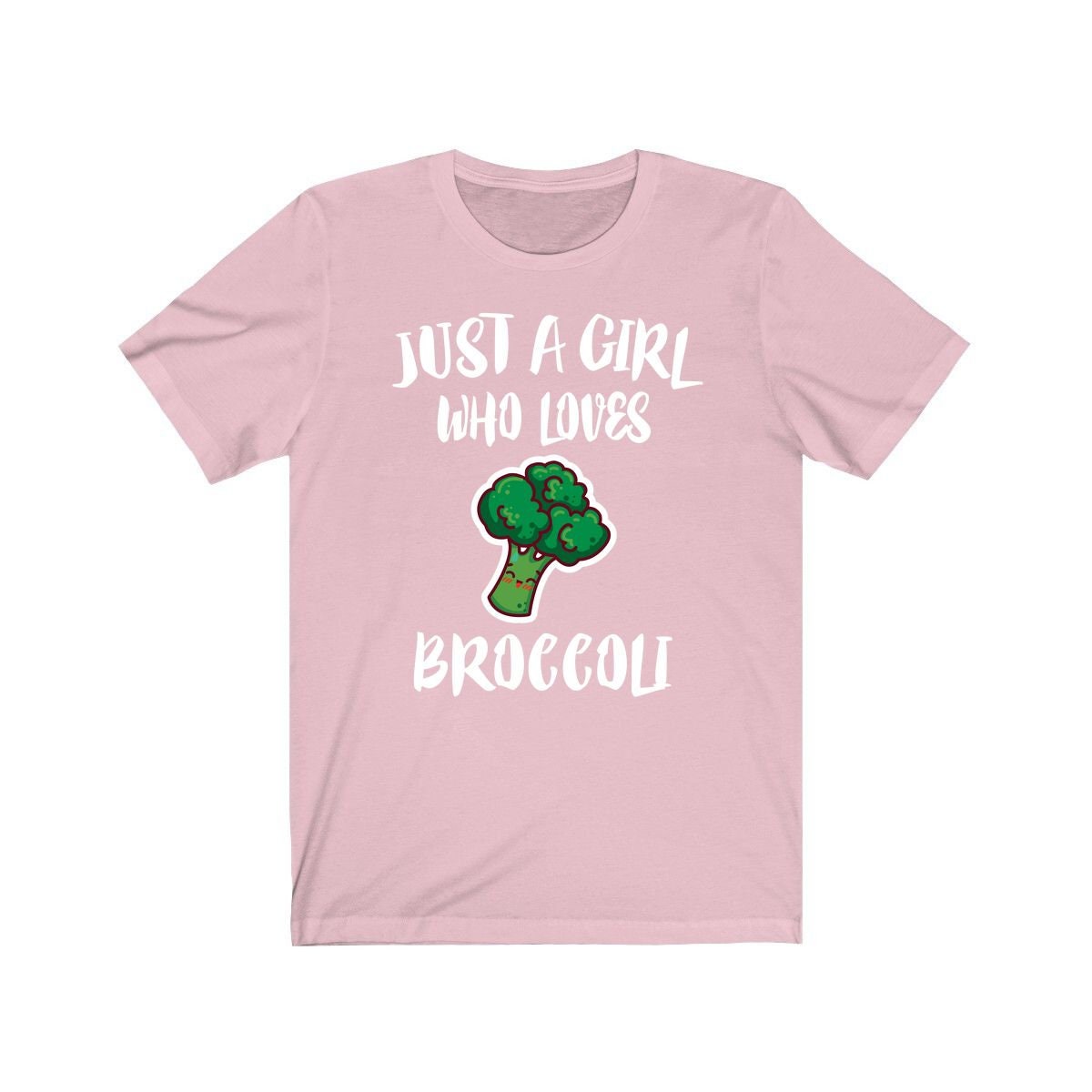 Just A Girl Who Loves Broccoli Shirt, Broccoli Lover Shirt, Vegetable Lover Gift, Vegan Shirt, Animal Adult Toddler Kids T-Shirt Image 3