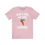 Just A Girl Who Loves Carrots Vegetable Shirt, Carrot Lover Shirt, Vegetable Lover Gift, Vegan Shirt, Adult Toddler Kids T-Shirt Image 2