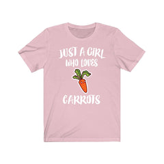 Just a girl who loves carrots vegan vegetable garden lover tee