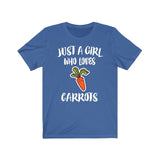 Just A Girl Who Loves Carrots Vegetable Shirt, Carrot Lover Shirt, Vegetable Lover Gift, Vegan Shirt, Adult Toddler Kids T-Shirt Image 3