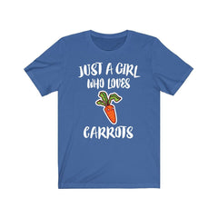 Just a girl who loves carrots vegan vegetable garden lover tee