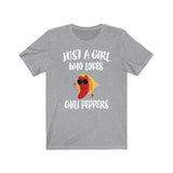 Just A Girl Who Loves Chili Peppers Shirt, Chili Peppers Lover Shirt, Chili Peppers Lover Gift Shirt, Chili Adult Toddler Kids T-Shirt Image 1