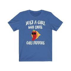 Just A Girl Who Loves Chili Peppers Shirt - chili pepper print design