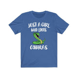 Just A Girl Who Loves Cobras Snake Shirt, Cobra Lover Shirt, Cobra Lover Gift, Snake Shirt, Animal Adult Toddler Kids T-Shirt Image 4