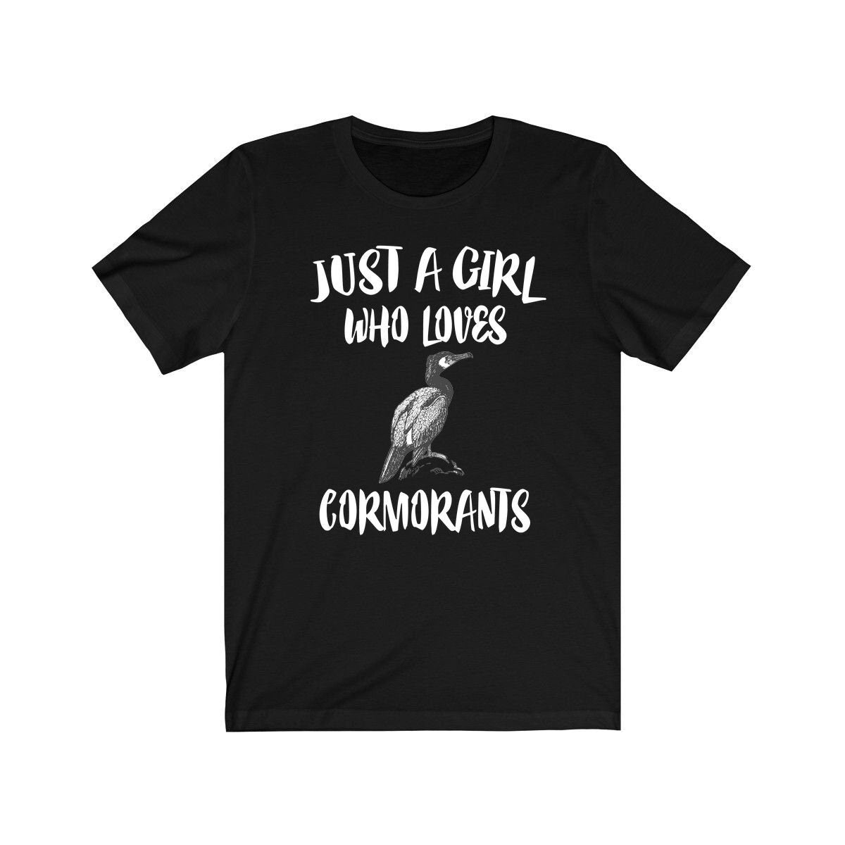 Just A Girl Who Loves Cormorants Birds Shirt, Cormorant Lover Shirt, Cormorant Lover Gift, Birding Shirt, Animal Adult Toddler Kids T-Shirt Image 3