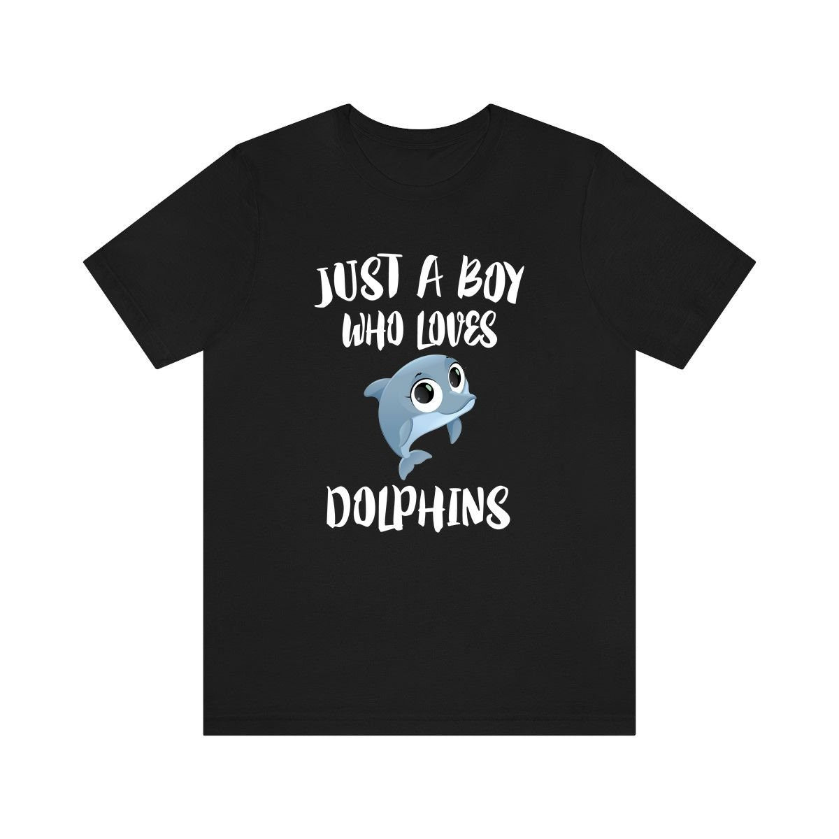 Just A Boy Who Loves Dolphins Shirt, Dolphin Lover Shirt, Dolphin Shirt, Dolphin Lover Gift, Animal Adult Kids T-Shirt Image 1