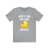 Just A Boy Who Loves Ducks Shirt, Duck Lover Shirt, Duck Shirt, Duck Lover Gift, Animal Adult Kids T-Shirt Image 2